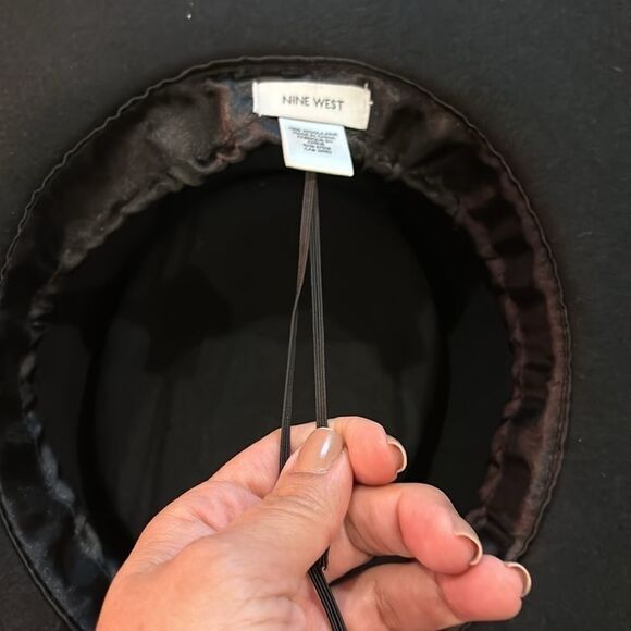 NWOT Nine West Women\'s Wool Felt Telescope Floppy Hat One Size Black‌‌‌‌‌‌‌ main image 9